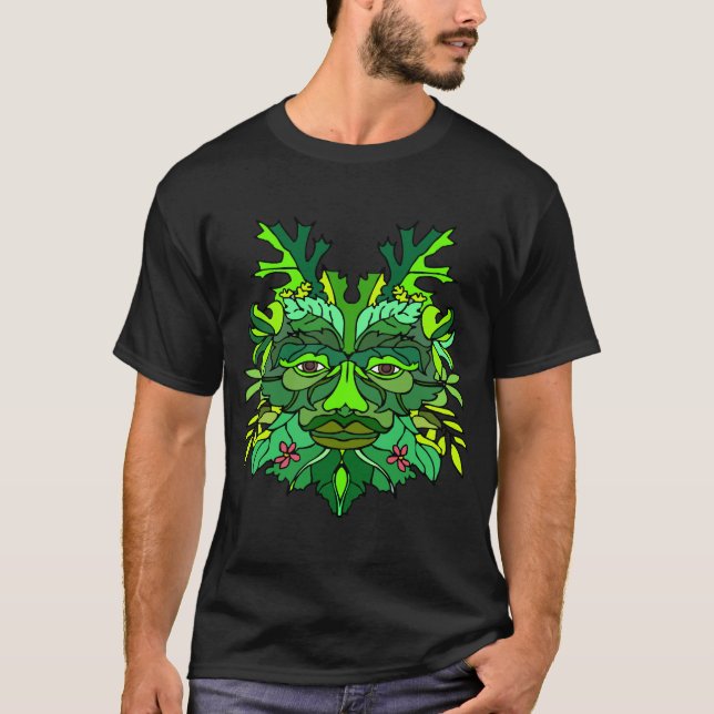 The Greenman (Dark) T-Shirt (Front)