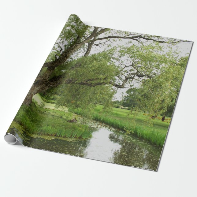 The Greens of Grand Pre Wrapping Paper (Unrolled)