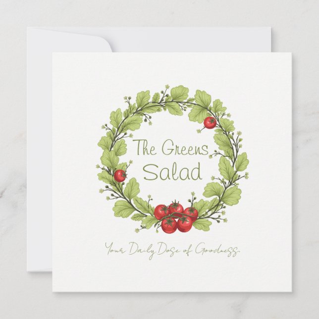 The Greens Salad Invitation (Front)