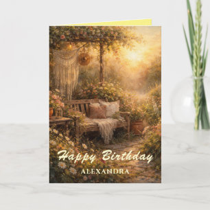 The Greeting Garden: Boho Sunrise Custom Floral   Card