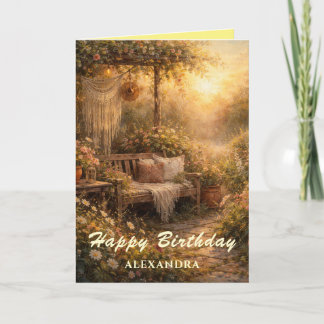 The Greeting Garden: Boho Sunrise Custom Floral Card