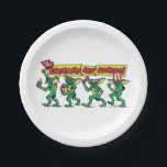 The Gremlins™ Are Coming Paper Plate<br><div class="desc">Get ready for mischief with this bold, retro-inspired design featuring a lineup of playful gremlins marching in with snacks, 3D glasses, and movie-night chaos. With expressive poses, classic creature styling, and vibrant comic-book lettering, this artwork captures the mischievous spirit and cult-favorite energy fans love. The dynamic banner headline and colorful...</div>