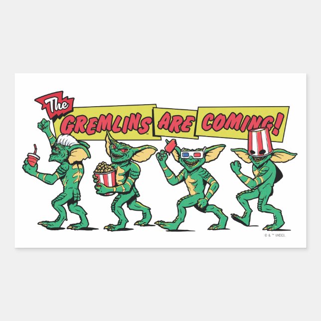 The Gremlins™ Are Coming Rectangular Sticker (Front)