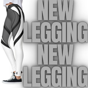 The grey, black heart art design leggings