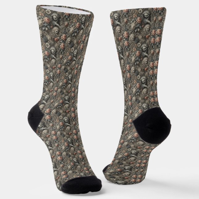 The Greys – Gothic Victorian Delirium Socks (Angled)