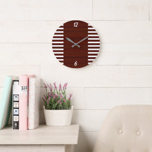 The Gridiron Stripe Athletic Wall Clock