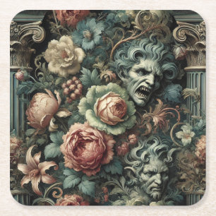 ⚰️ The Grief Council – Gothic Victorian Square Paper Coaster