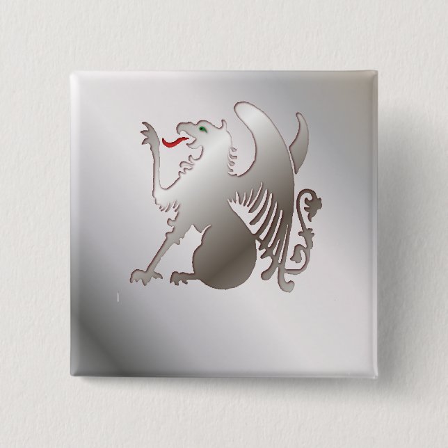 The Griffin 15 Cm Square Badge (Front)