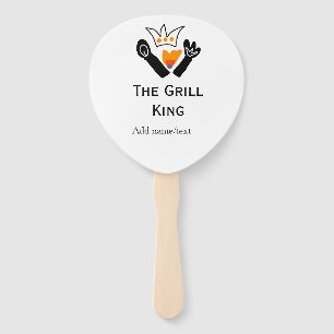 The grill master add name text cooking best barequ hand fan