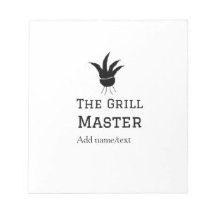 The grill master add name text cooking best barequ notepad