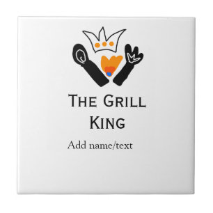 The grill master add name text cooking best barequ tile