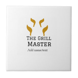 The grill master add name text cooking best barequ tile