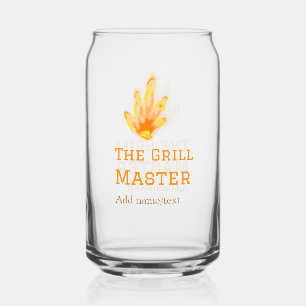 The grill master add name text cooking best yellow can glass