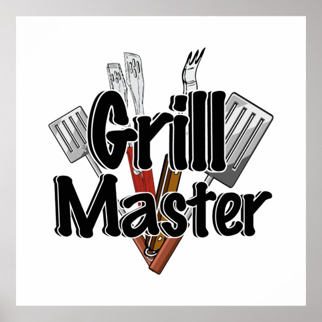 The Grill Master with BBQ Tools Poster (Front)