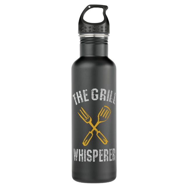 The Grill Whisperer 710 Ml Water Bottle (Front)