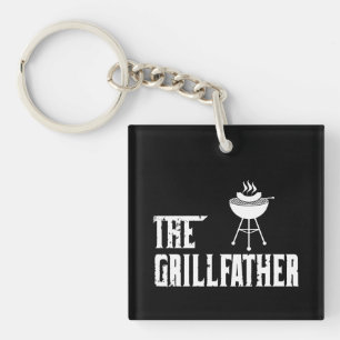 The Grillfather   Bbq   Barbeque   Grill Master Key Ring