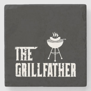 The Grillfather Bbq Barbeque Grill Master Stone Coaster