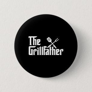 The Grillfather Bbq Grill And Smoker Rbecue Chef 1 6 Cm Round Badge