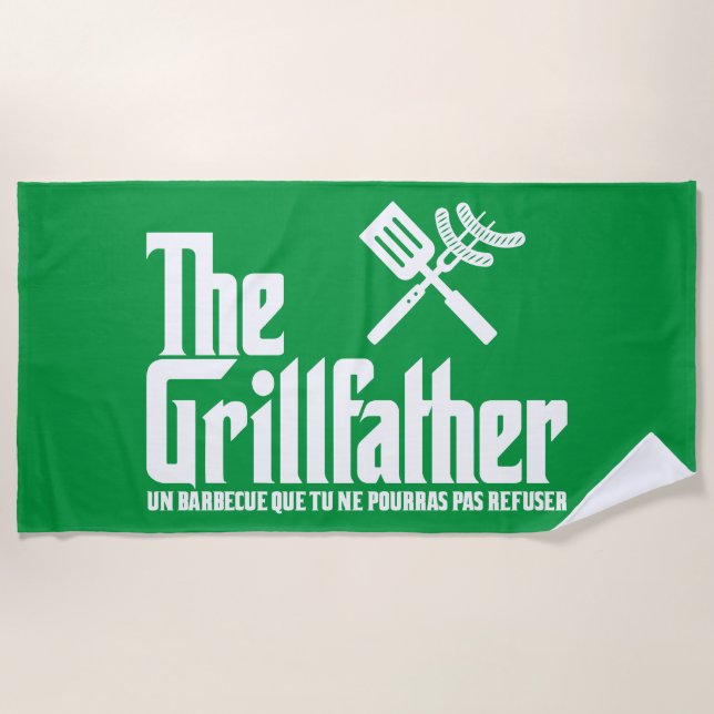 The Grillfather Beach Towel (Front)