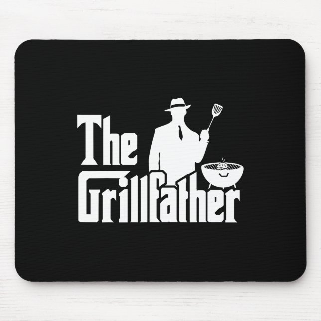 The Grillfather Funny Bbq Design For Dads  Mouse Pad (Front)