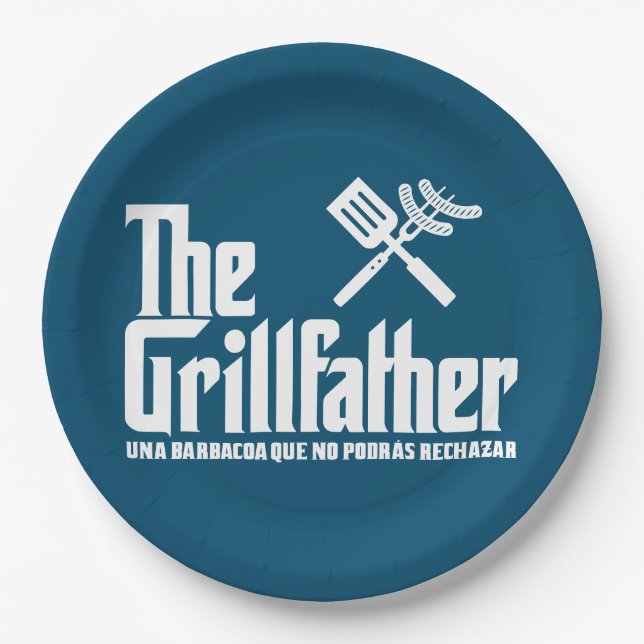 The Grillfather Paper Plate (Front)