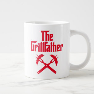 The Grillfather With Hot Dogs Large Coffee Mug