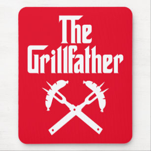 The Grillfather With Hot Dogs Mouse Pad