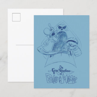 The Grim Adventures of Billy & Mandy Sketch Art Postcard