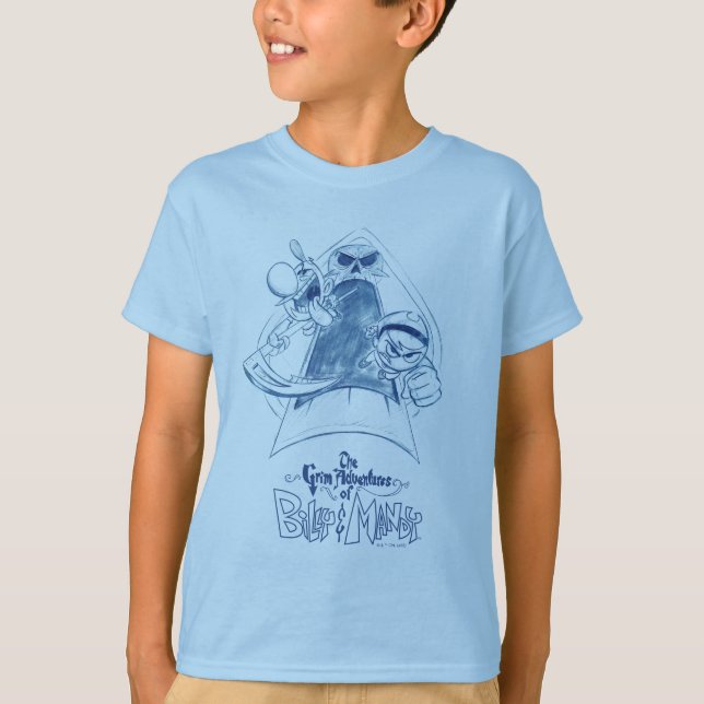 The Grim Adventures of Billy & Mandy Sketch Art T-Shirt (Front)