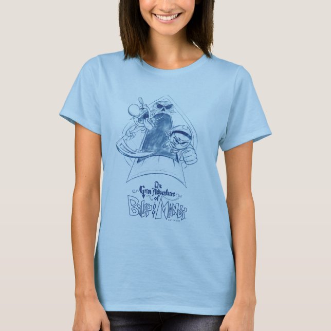 The Grim Adventures of Billy & Mandy Sketch Art T-Shirt (Front)