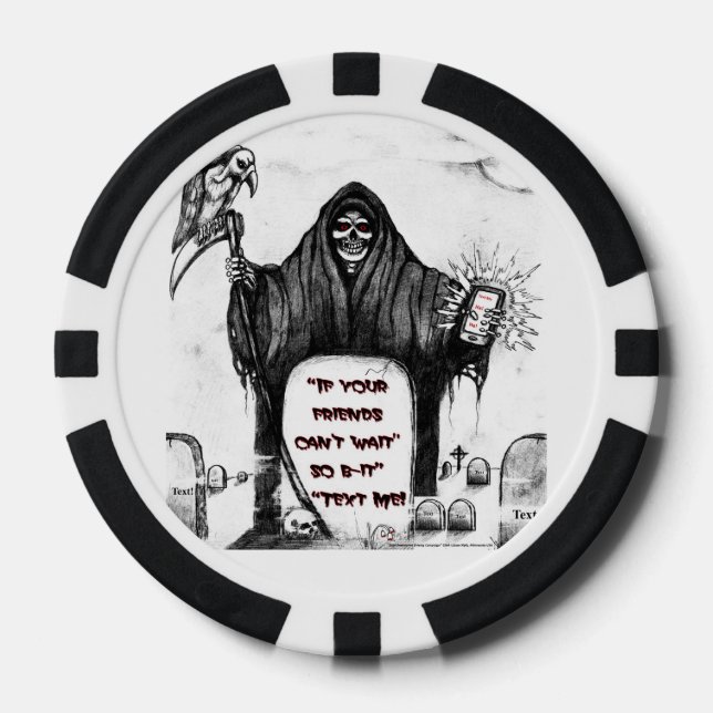 The Grim Reaper by Clark Ulysse Poker Chips (Front)