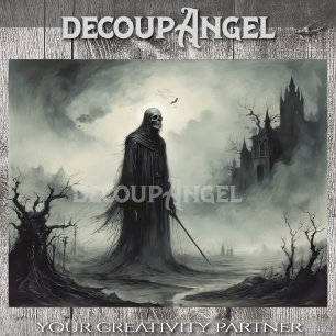 The Grim Reaper - Decoupage - Tissue Paper