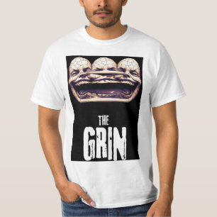 The Grin - Creepy Multi-Face Smile Illustration T-Shirt