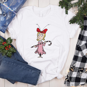 The Grinch   Cindy-Lou Who - Holding Candy Cane T-Shirt