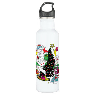 The Grinch Colorful Christmas Graphic 710 Ml Water Bottle