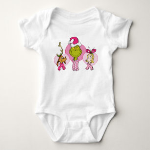 The Grinch Crew in Pink Valentine's Portrait Baby Bodysuit