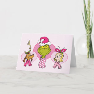 The Grinch Crew in Pink Valentine's Portrait Card