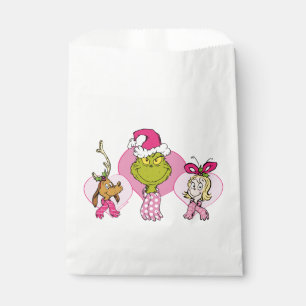 The Grinch Crew in Pink Valentine's Portrait Favour Bags