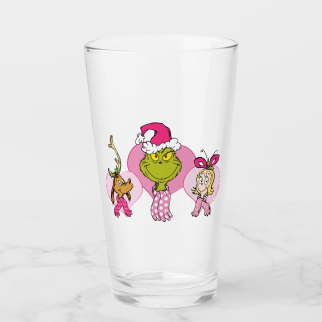 The Grinch Crew in Pink Valentine's Portrait Glass (Front)