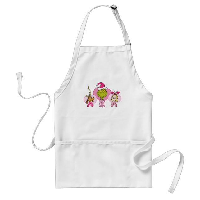 The Grinch Crew in Pink Valentine's Portrait Standard Apron (Front)