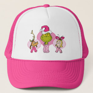 The Grinch Crew in Pink Valentine's Portrait Trucker Hat