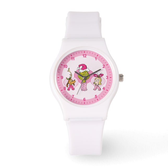 The Grinch Crew in Pink Valentine's Portrait Watch (Front)