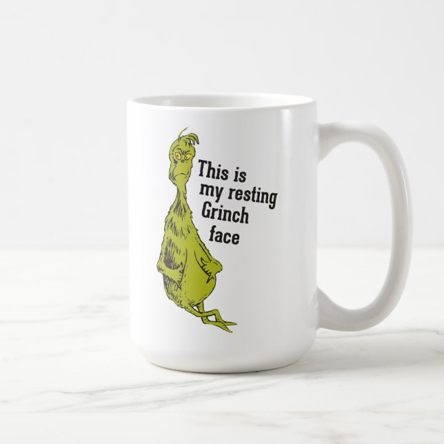 The Grinch | Funny Resting Grinch Face Coffee Mug (Right)