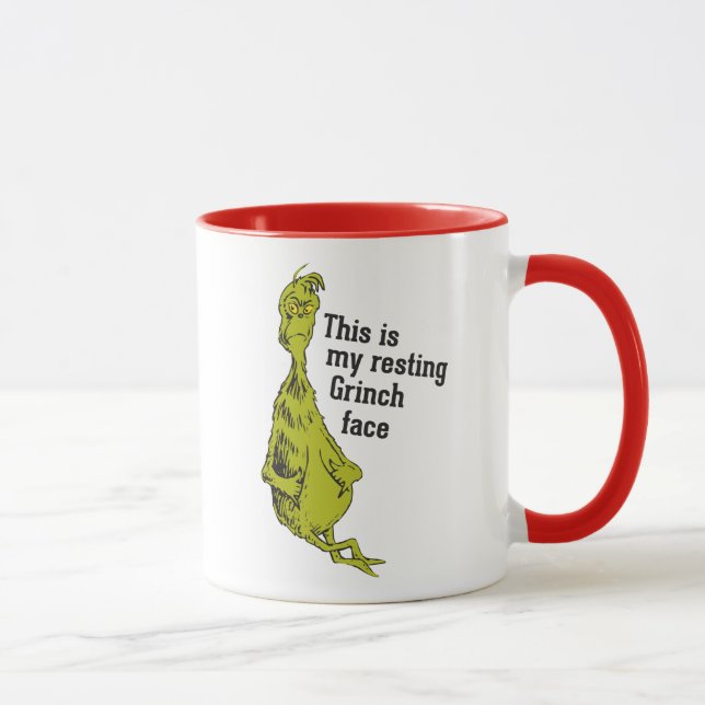 The Grinch | Funny Resting Grinch Face Mug (Right)