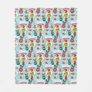 The Grinch | Happy Wholidays Pattern Fleece Blanket
