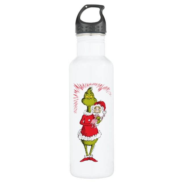 The Grinch Holds Cindy Lou Who 710 Ml Water Bottle (Front)