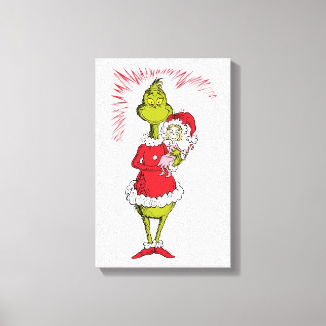 The Grinch Holds Cindy Lou Who Canvas Print (Front)