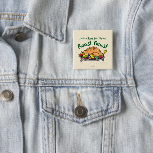 The Grinch I'm Here for the Roast Beast 15 Cm Square Badge