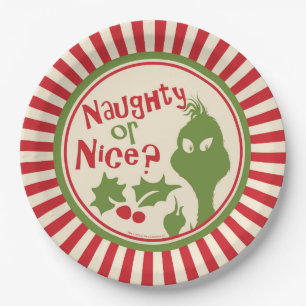 The Grinch   Naughty or Nice Paper Plate