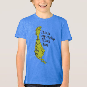 The Grinch Resting Grinch Face Tri-Blend Shirt